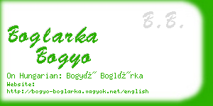 boglarka bogyo business card